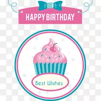 生日蛋糕生日卡-手绘卡通甜点标签-空若网 生日蛋糕生日卡-手绘卡通甜点标签-空若网