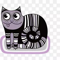 猫须t恤插图插画猫-空若网 猫须t恤插图插画猫-空若网