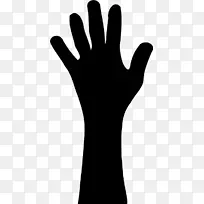 剪影手剪贴画-举起手-空若网 剪影手剪贴画-举起手-空若网