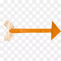 折纸角-创造性橙色箭头-空若网 折纸角-创造性橙色箭头-空若网
