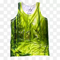 圆领T恤绿浴帘-孔雀生机勃勃-空若网 圆领T恤绿浴帘-孔雀生机勃勃-空若网