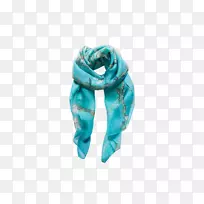 围巾青绿色披肩-空若网 围巾青绿色披肩-空若网