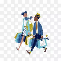 绘画插图-购物者-空若网 绘画插图-购物者-空若网