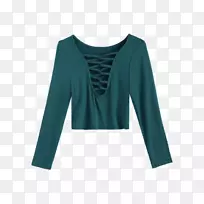 袖子t恤帽衫裁剪上衣-空若网 袖子t恤帽衫裁剪上衣-空若网
