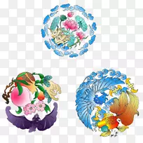 水彩画主题-水彩鱼莲子-空若网 水彩画主题-水彩鱼莲子-空若网