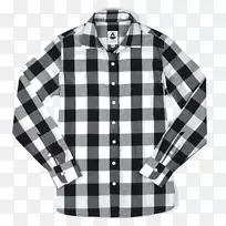 套筒格子衬衫扣领衬衫-空若网 套筒格子衬衫扣领衬衫-空若网