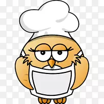 猫头鹰厨艺剪贴画-空若网 猫头鹰厨艺剪贴画-空若网