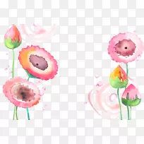 水彩画:花卉水彩画-莲花水彩画背景-空若网 水彩画:花卉水彩画-莲花水彩画背景-空若网