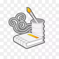 Adobe插画-卡通笔和书-空若网 Adobe插画-卡通笔和书-空若网