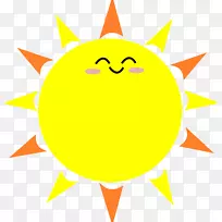 卡通画动画剪辑艺术-可爱的太阳-空若网 卡通画动画剪辑艺术-可爱的太阳-空若网