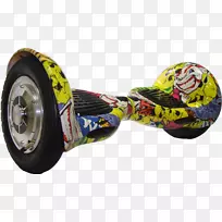 自平衡滑板车节段汽车黄色车轮涂鸦-空若网 自平衡滑板车节段汽车黄色车轮涂鸦-空若网