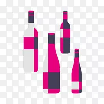 啤酒瓶玻璃卡通紫色瓶-空若网 啤酒瓶玻璃卡通紫色瓶-空若网