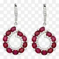 宝石耳环体珠宝珍珠-红宝石-空若网 宝石耳环体珠宝珍珠-红宝石-空若网
