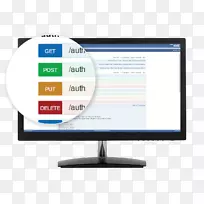 电脑显示器输出装置多媒体电视显示广告灯平面图视图-空若网 电脑显示器输出装置多媒体电视显示广告灯平面图视图-空若网