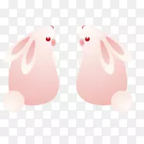 鼻子动物扁平可爱的小兔子-空若网 鼻子动物扁平可爱的小兔子-空若网