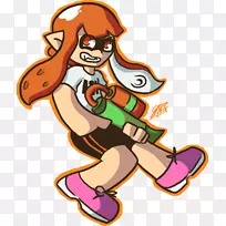 手指动画剪辑艺术-卡通鱿鱼-空若网 手指动画剪辑艺术-卡通鱿鱼-空若网