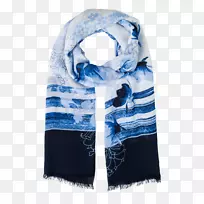 钴蓝围巾-空若网 钴蓝围巾-空若网