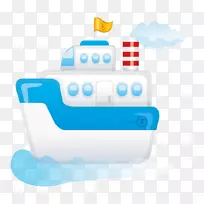 船舶计算机图标.蓝色船材料-空若网 船舶计算机图标.蓝色船材料-空若网