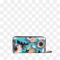 长方形绿松石皮夹-ELL彩色图案钱包-空若网 长方形绿松石皮夹-ELL彩色图案钱包-空若网