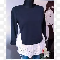 上衣t恤毛衣袖蓝T恤衫-空若网 上衣t恤毛衣袖蓝T恤衫-空若网