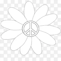 花瓣白色对称剪贴画花纹黑白相间-空若网 花瓣白色对称剪贴画花纹黑白相间-空若网