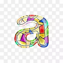 彩色玻璃字母a-空若网 彩色玻璃字母a-空若网