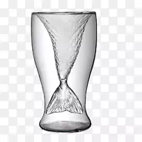 酒杯美人鱼杯饮料.双层玻璃杯-空若网 酒杯美人鱼杯饮料.双层玻璃杯-空若网