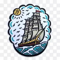 绣花贴片薄荷布翻领针铁刺绣万纳卡湖-空若网 绣花贴片薄荷布翻领针铁刺绣万纳卡湖-空若网