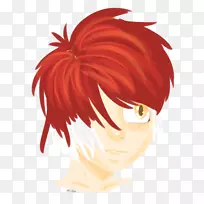 鼻子染发红发夹艺术.鼻子-空若网 鼻子染发红发夹艺术.鼻子-空若网