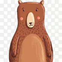棕熊画手绘卡通熊-空若网 棕熊画手绘卡通熊-空若网