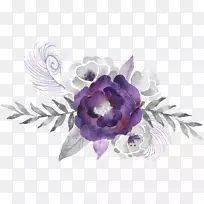 水彩画婚礼邀请函水彩画紫花-空若网 水彩画婚礼邀请函水彩画紫花-空若网