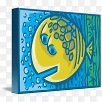 电动蓝色字体-抽象鱼-空若网 电动蓝色字体-抽象鱼-空若网