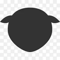 黑色剪影,白色鼻子-羊肉轮廓-空若网 黑色剪影,白色鼻子-羊肉轮廓-空若网