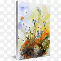 花卉设计水彩画现代艺术丙烯酸涂料静物水彩画-空若网 花卉设计水彩画现代艺术丙烯酸涂料静物水彩画-空若网