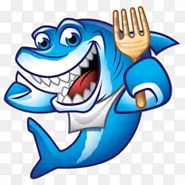 鲨鱼餐厅海鲜剪贴画-鲨鱼-空若网 鲨鱼餐厅海鲜剪贴画-鲨鱼-空若网