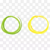 黄色车身首饰无字体对称环png-空若网 黄色车身首饰无字体对称环png-空若网