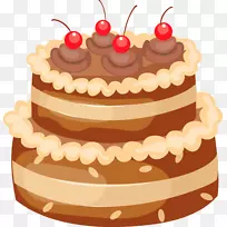 生日蛋糕结婚蛋糕剪贴画-巧克力蛋糕配樱桃-空若网 生日蛋糕结婚蛋糕剪贴画-巧克力蛋糕配樱桃-空若网