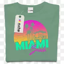 t恤绿色纺织品袖子字体-迈阿密海滩-空若网 t恤绿色纺织品袖子字体-迈阿密海滩-空若网