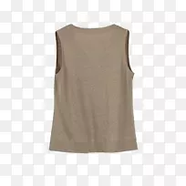 无袖衬衫肩卡其连衣裙-空若网 无袖衬衫肩卡其连衣裙-空若网