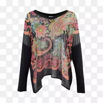 佩斯利袖t恤肩衬衫-空若网 佩斯利袖t恤肩衬衫-空若网