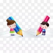 android计算机软件学习剪辑艺术.手持铅笔的儿童的卡通图-空若网 android计算机软件学习剪辑艺术.手持铅笔的儿童的卡通图-空若网