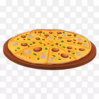 比萨饼快餐意大利香肠剪贴画-带蘑菇的比萨饼-空若网 比萨饼快餐意大利香肠剪贴画-带蘑菇的比萨饼-空若网