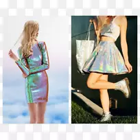 全息鸡尾酒裙服装时尚-空若网 全息鸡尾酒裙服装时尚-空若网