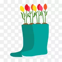 开花植物绿花盆剪贴画-花-空若网 开花植物绿花盆剪贴画-花-空若网