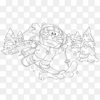 着色书网页游戏绘图-Doraemon工作表-空若网 着色书网页游戏绘图-Doraemon工作表-空若网