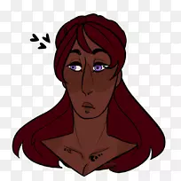 鼻子染发卡通前额手女人-空若网 鼻子染发卡通前额手女人-空若网