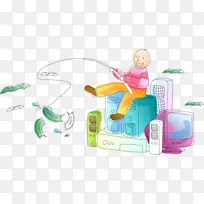 计算机绘图计算机插图.计算机电视钓鱼字符-空若网 计算机绘图计算机插图.计算机电视钓鱼字符-空若网