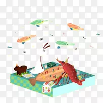 创意插图-卡通深海鱼-空若网 创意插图-卡通深海鱼-空若网