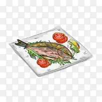 鱼卡通插图-鱼碟-空若网 鱼卡通插图-鱼碟-空若网