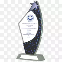 亚克力奖杯玻璃钴蓝玻璃奖杯-空若网 亚克力奖杯玻璃钴蓝玻璃奖杯-空若网